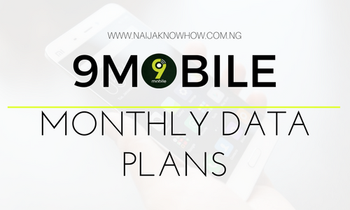 9MOBILE MONTHLY DATA PLANS