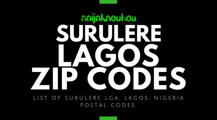 Surulere L G A ZIP Codes Lagos State Postal Code Naijaknowhow