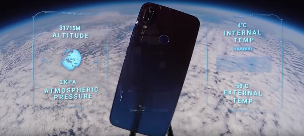 redmi note 7 sent to space