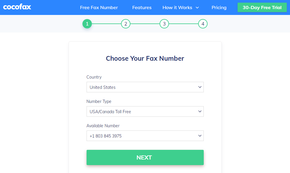 free-trial-choose-fax-number