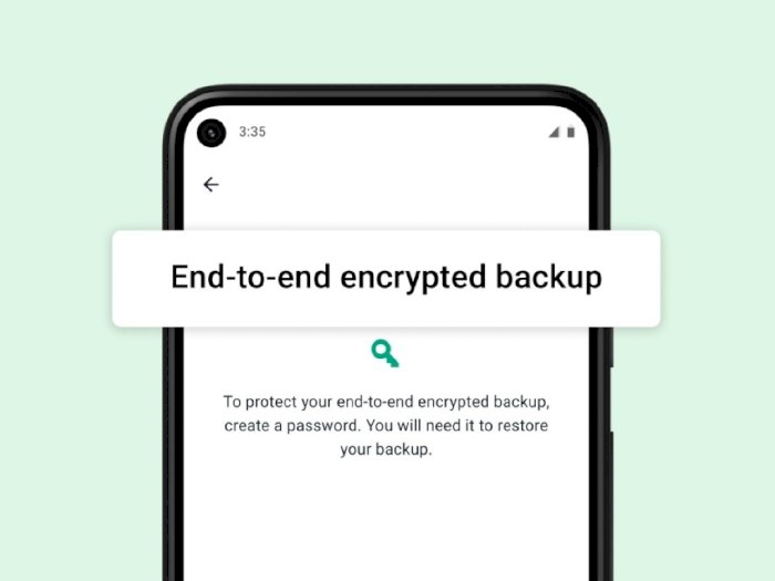 WhatsApp end-to-end encrypted backup