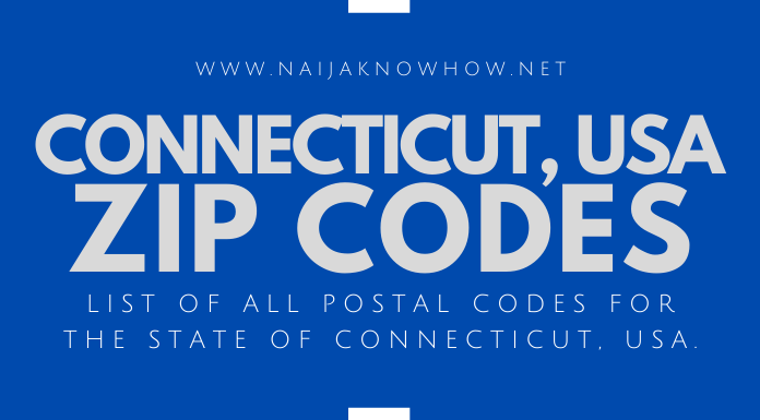 Connecticut ZIP Codes Postal Codes For The State Of Connecticut USA   Connecticut USA ZIP Codes 