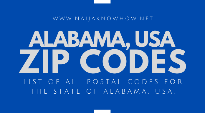 Alabama ZIP Codes List Of Postal Codes For The State Of Alabama USA   Alabama Usa Zip Codes 