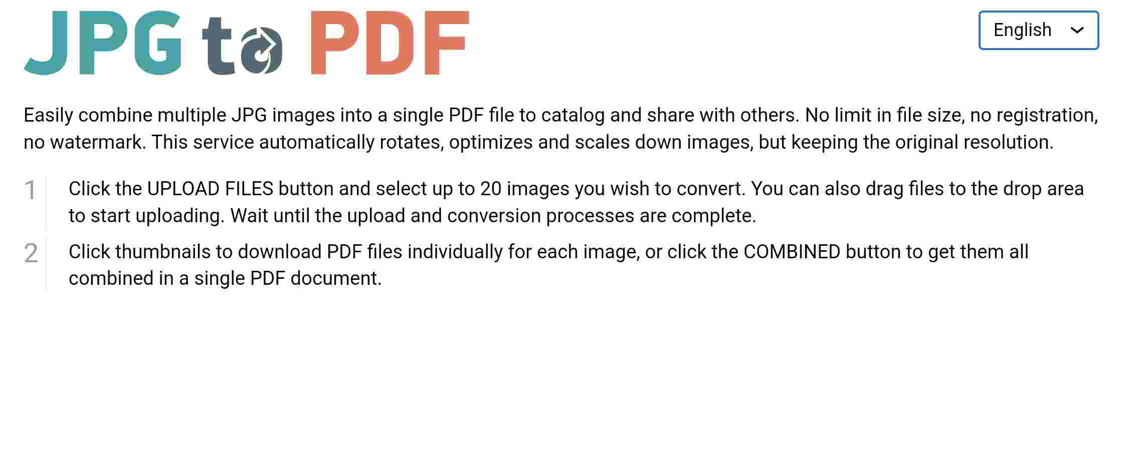 JPG2PDF - JPG to PDF Converter